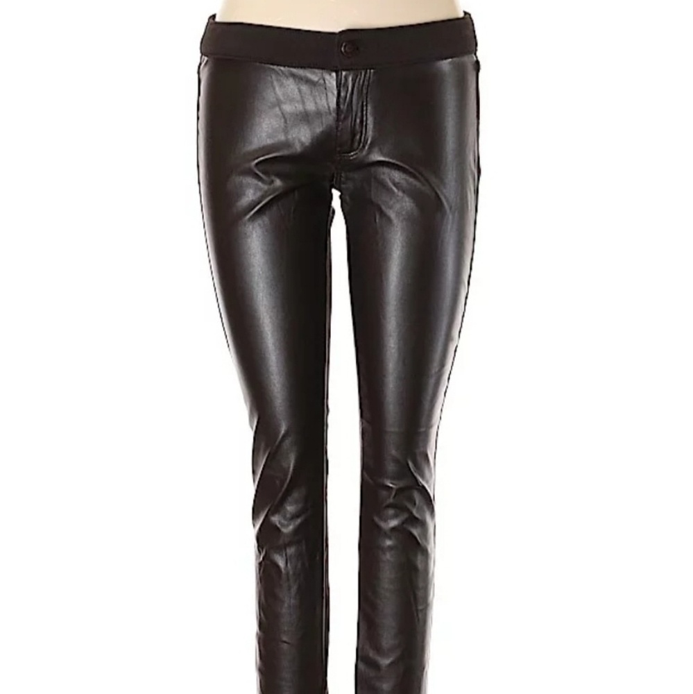 Hollister faux leather pant brown 00R